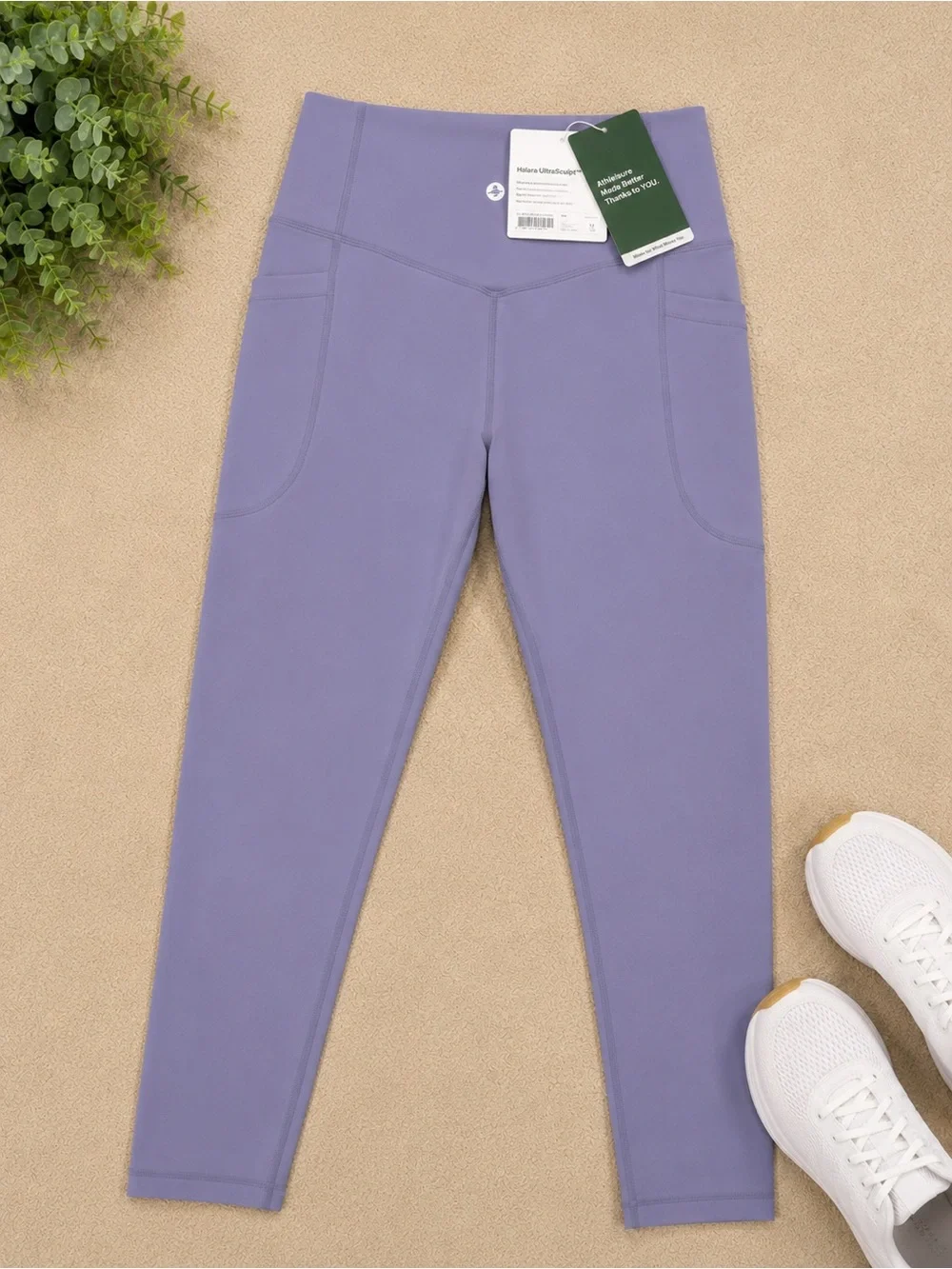 Halara UltraSculpt High Waisted Pocket Leggings XL NWT Lavender
